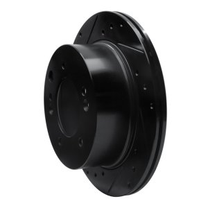 Kia Sorento Brake Rotor (1) - Rear Left - R1 Concepts - Drilled & Slotted - Black - `03-`06